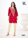 Amelia By Blue Hills Lucknavi Work Rayon Short Kurtis Wholesale Shop In Surat